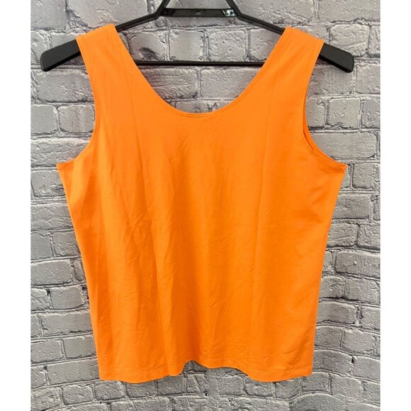 Chico's Microfiber Contemporary Tank Top Size 3 XL Seville Orange   NEW - Picture 2 of 5
